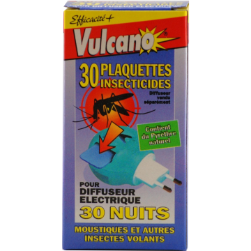 Vulcano recharge 30 plaquettes anti-moustiques